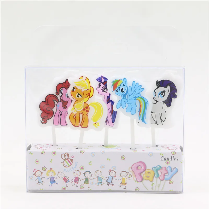 My little pony печатные Мультяшные свечи украшения для вечеринки в честь Дня Рождения