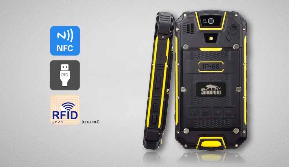 Оригинальный Snopow M5 4G LTE Walkie Talkie PTT смартфон MTK6735 2 ГБ 16 4 5 дюйма NFC OTG 13MP IP68