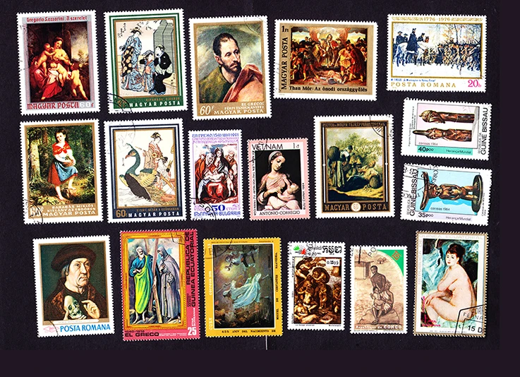 Imemo 50 шт./лот всемирно известный художник живопись фото все разные из многих стран