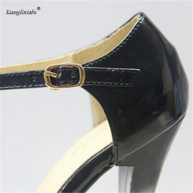 Босоножки LLXF женские на тонких шпильках пикантные туфли лодочки из лакированной