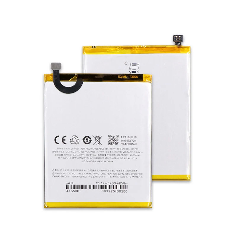 BA721 запасной Мобильный телефон батарея для Meizu Meilan Note 6 M721Q M6 4000mAh аккумулятор