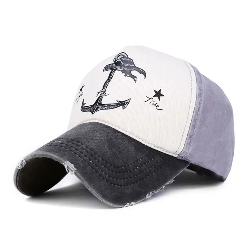 Бейсболка Charm Wood летняя кепка с рисунком Якорь Snapback Мужская Солнцезащитная