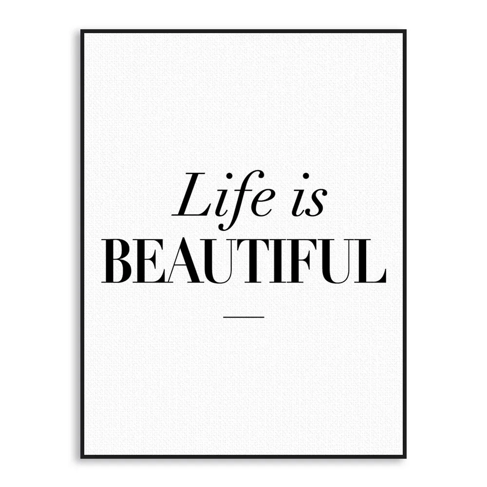 Скандинавская Красивая Жизнь типография цитата холст Художественная печать