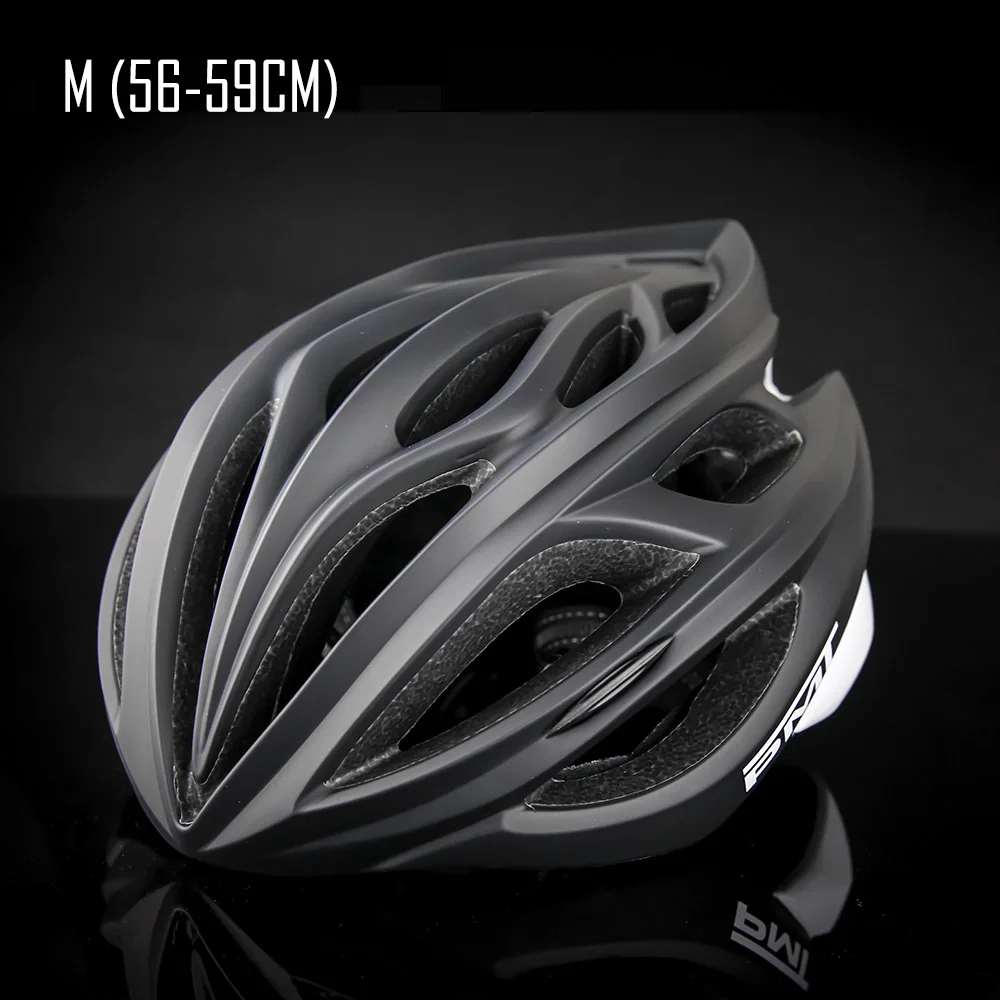 M BLACK PMT сверхлегкий MTB внедорожный велосипед Велоспорт безопасность шлем горный велосипед гоночный EPS интегрально-Формованный BMX спортивный супер шлем - Цвет: M BLACK