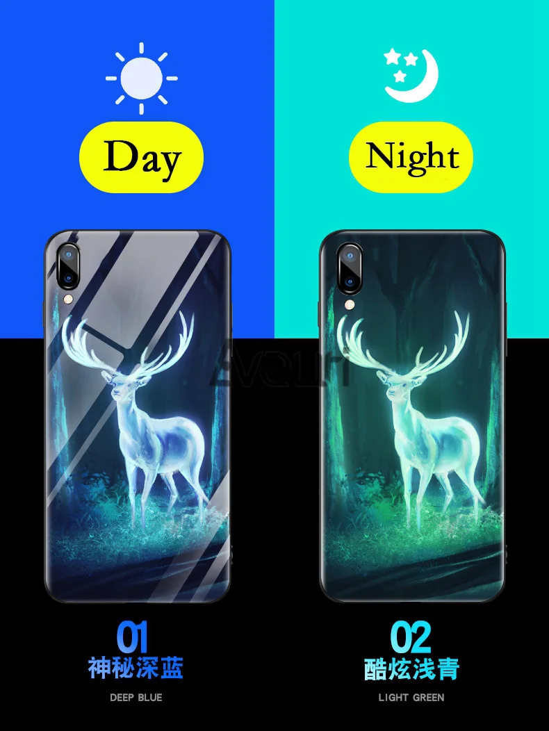Светящийся чехол из закаленного стекла для huawei P20 P30 Pro P20 Lite, чехол для телефона huawei P Smart Honor 10 Lite, чехол