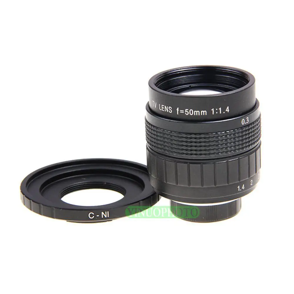 Фуцзянь 50 мм F1.4 CC ТВ объектив + C N1 для NiKON 1 V1 V2 V3 J1 J2 J3 J4 S1 S2 AW1|tv lens|50mm f1.4fujian 50mm |