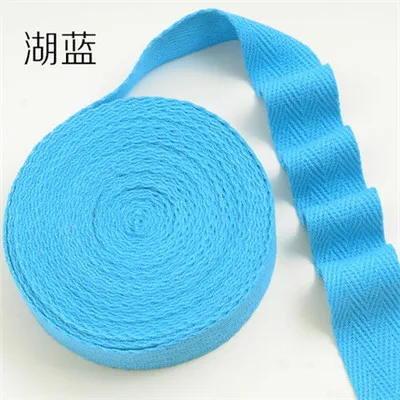 lake blue Красочные 10 мм 20 мм шеврон хлопок ленточки для волос Herring Bonebinding Лента кружевная отделка для упаковочные аксессуары DIY 5 метров - Цвет: lake blue