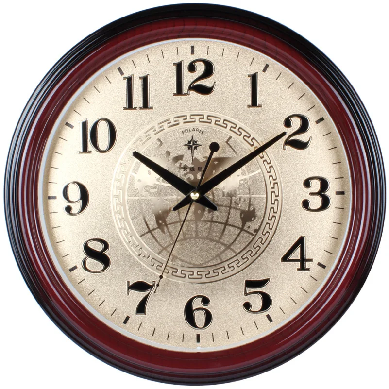 Polaris authentic atmosphere of creative imitation mahogany parlor mute wall clock hanging table Chinese classical quartz watch | Дом и сад