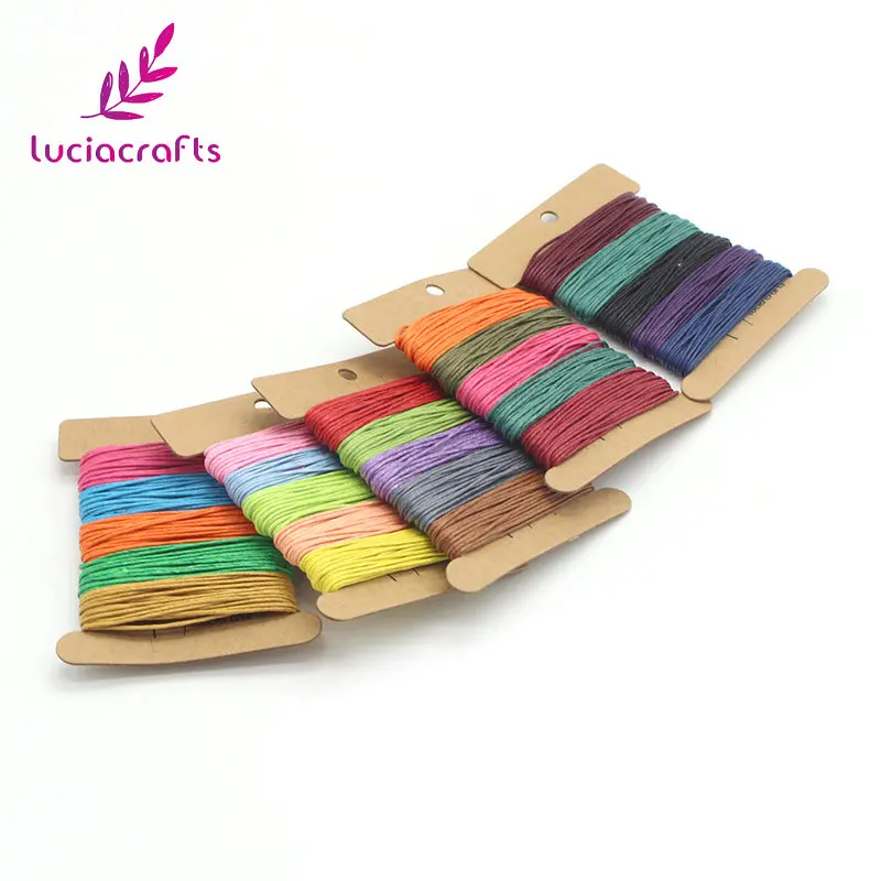 Lucia crafts, 1 мм, 25 ярдов/партия, вощеная нить, хлопковый шнур, веревка, браслет Шамбала, веревка для рукоделия W0702