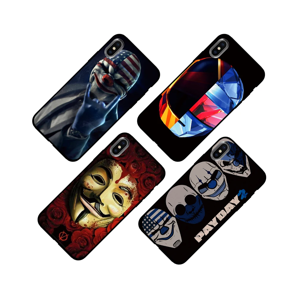 Забавные Маски для смайликов Мягкий чехол из ТПУ Apple iPhone 6 6S 7 8 Plus 5 5S SE X XS MAX XR