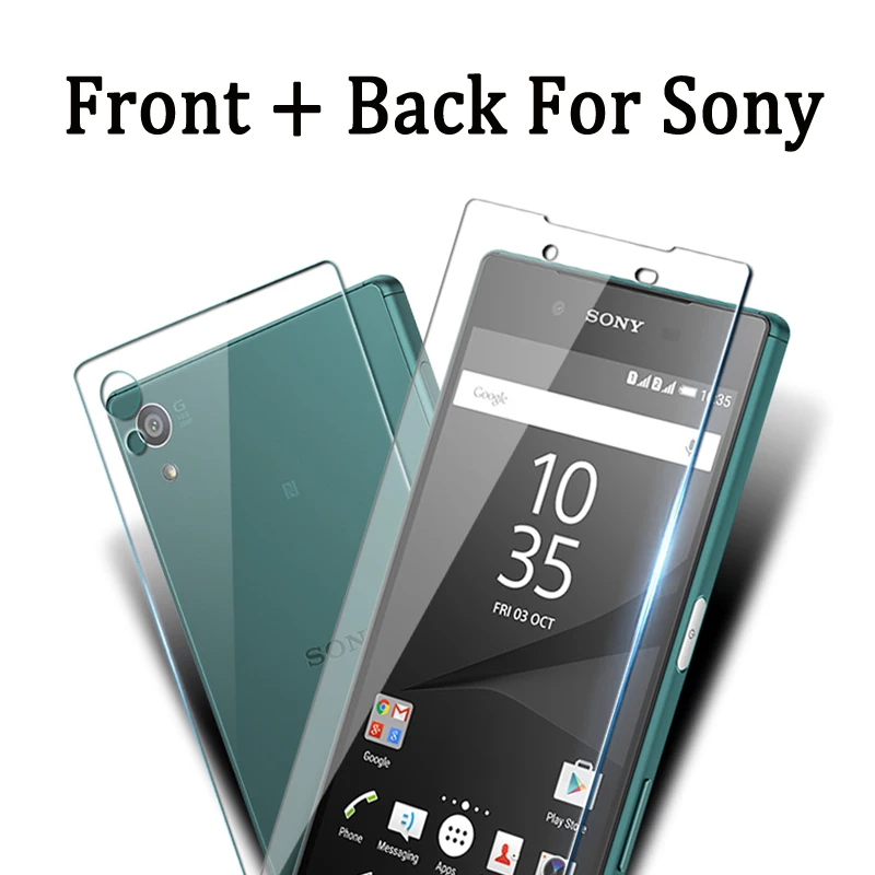 2 шт. спереди + сзади Экран протектор Закаленное Стекло чехол для sony Xperia Z1 Z 1 3 4 5 Z5