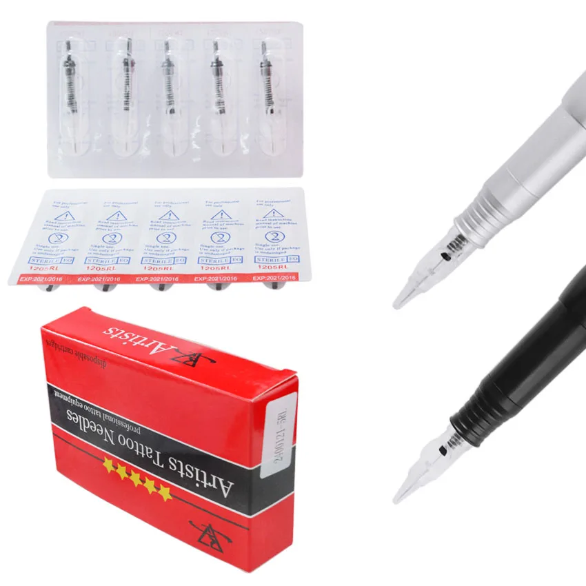 Татуировки иглы комплект 10 шт. стерилизованные Перманентный макияж бровей