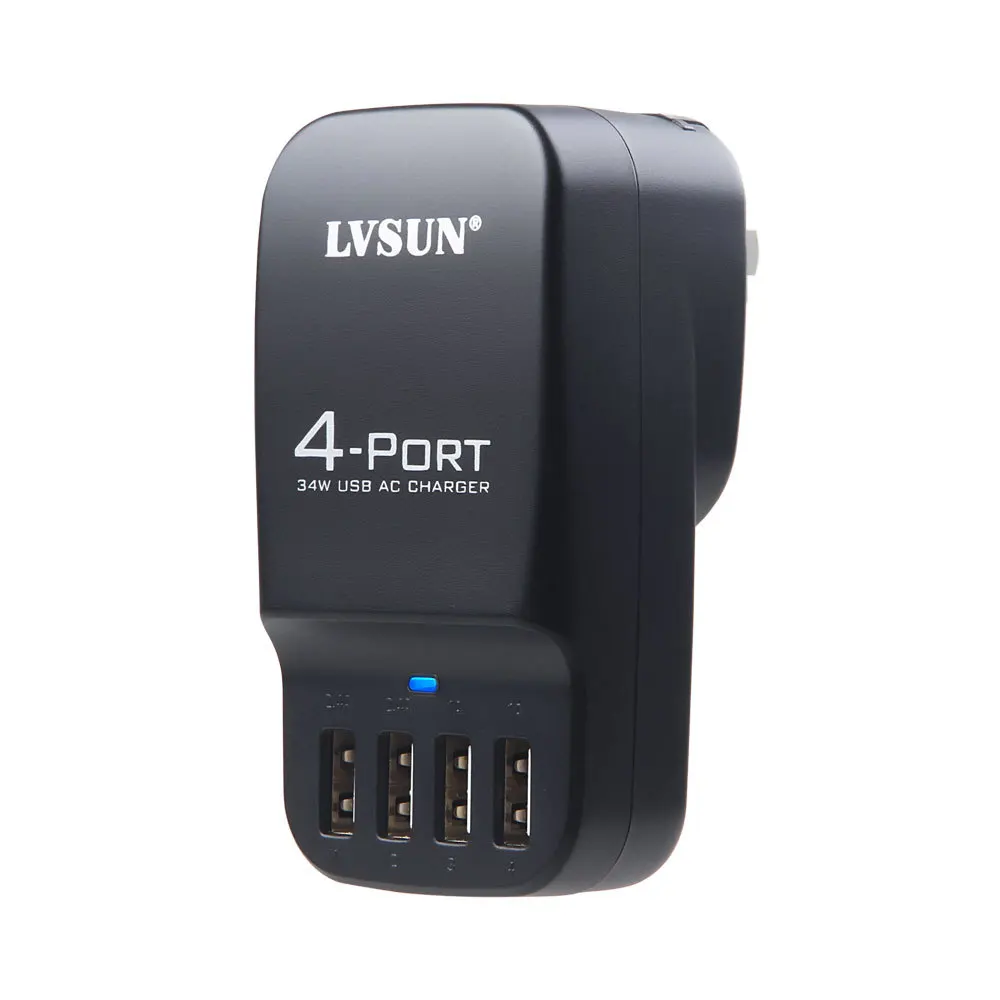 UDOLI универсальное 4 порта USB настенное зарядное устройство 5 В 2.4A многопортовый