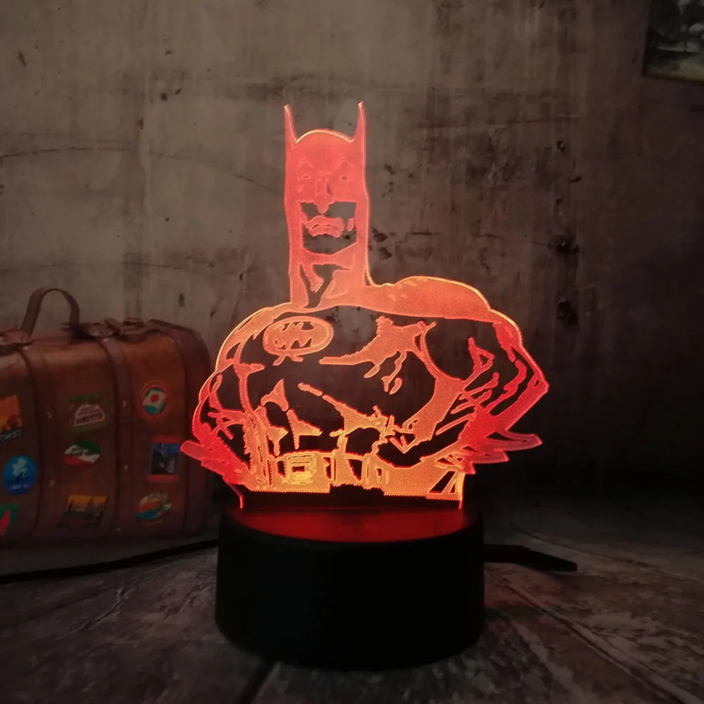 Новинка 2019 детский дневный светильник с Бэтменом из мультфильма DC Hero для