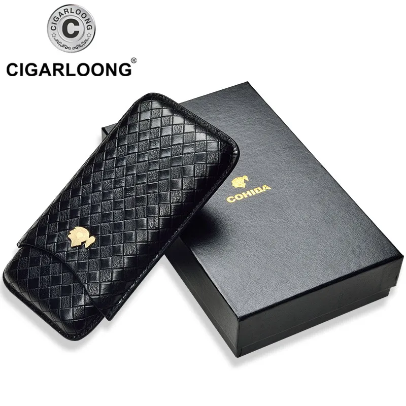 COHIBA чехол для сигар гаджеты путешествий портативный кожаный 2-3 трубки держатель
