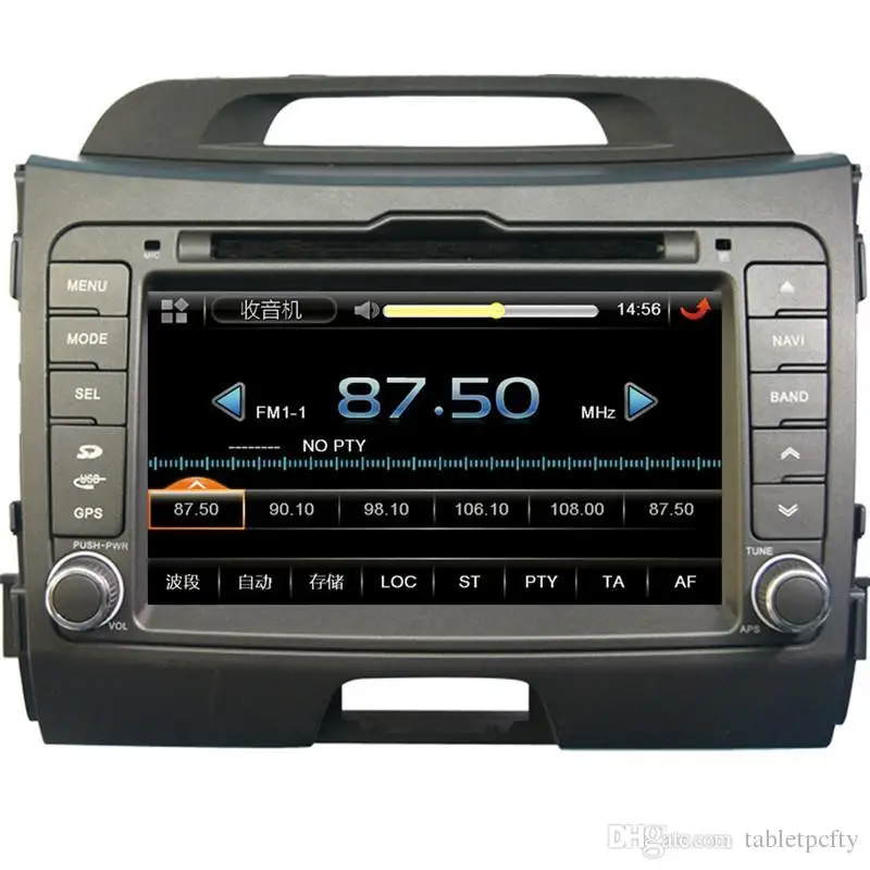 " автомобильный dvd-плеер с gps(опция), USB/SD, AUX, BT/tv, аудио Радио стерео, Автомобильный мультимедийный головной убор для KIA sportage R 2010 2011 2012