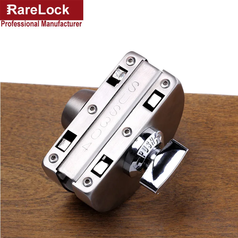 Rarelock раздвижные двери замок SUS304 для стеклянной офисной двери ванной комнаты балкона женское платье магазин домашней безопасности Оборудование DIY MMS487 ii