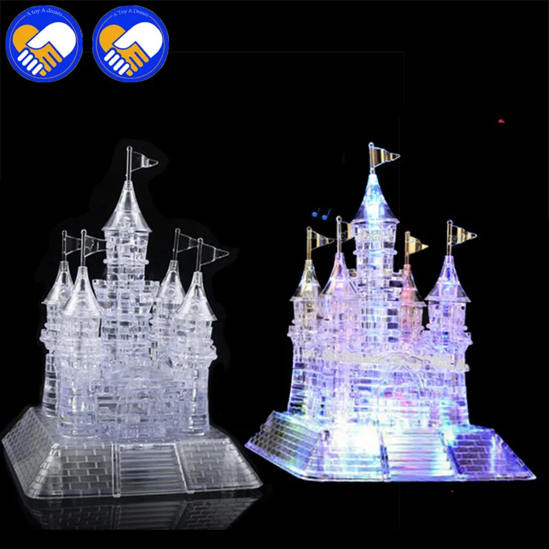 Новый 3D пазл Эйфелева башня Кристалл Головоломка Наружный свет для зданий модель