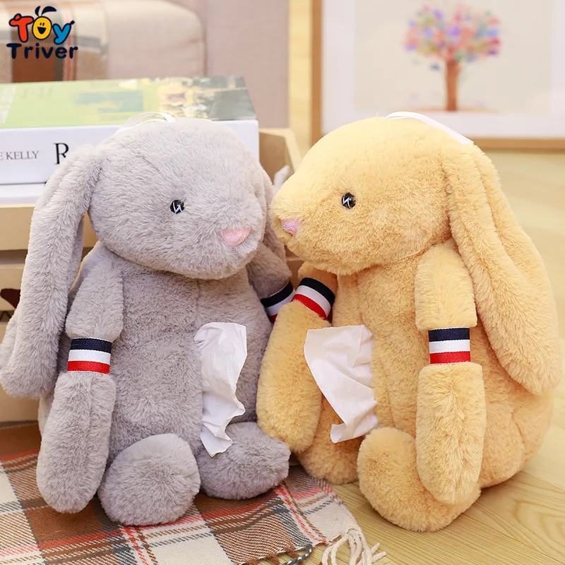Loppy кролик кулон плюшевая игрушка Triver чучело кукла тканевая Коробка Чехол для салфеток бумажный держатель для дома и офиса украшение автомобиля подарок