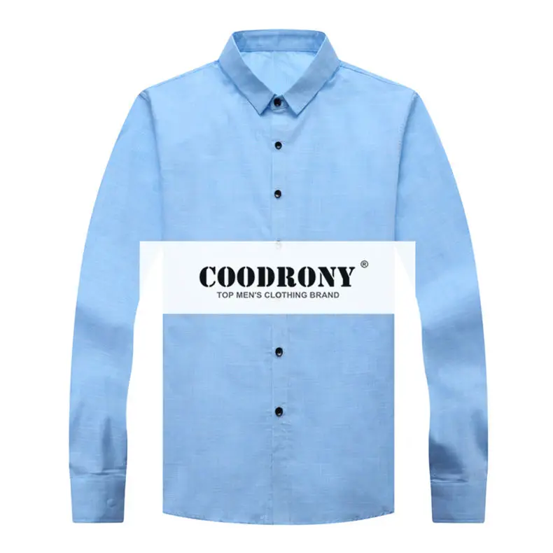 COODRONY, хлопковая рубашка, Мужская одежда, осень, длинный рукав, Camisa Social Masculina, мужские рубашки, повседневная, приталенная, Chemise Homme 8719