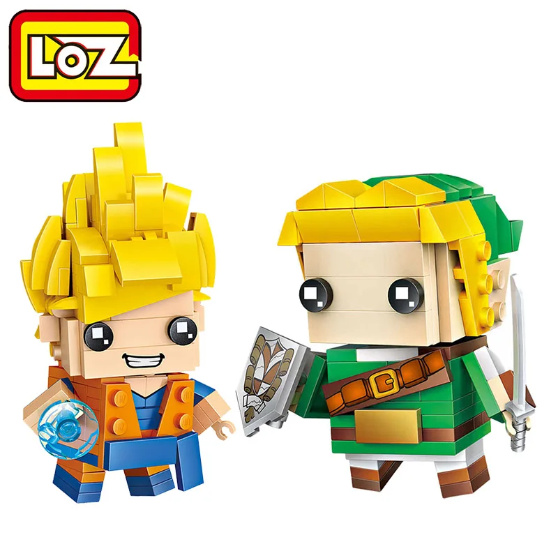 LOZ миниатюрный блоковый цетр строительные блоки Dragon Ball Z Сон Гоку brick Heads фигурка игрушки LOZ электронные блоки комплект 1424 1433