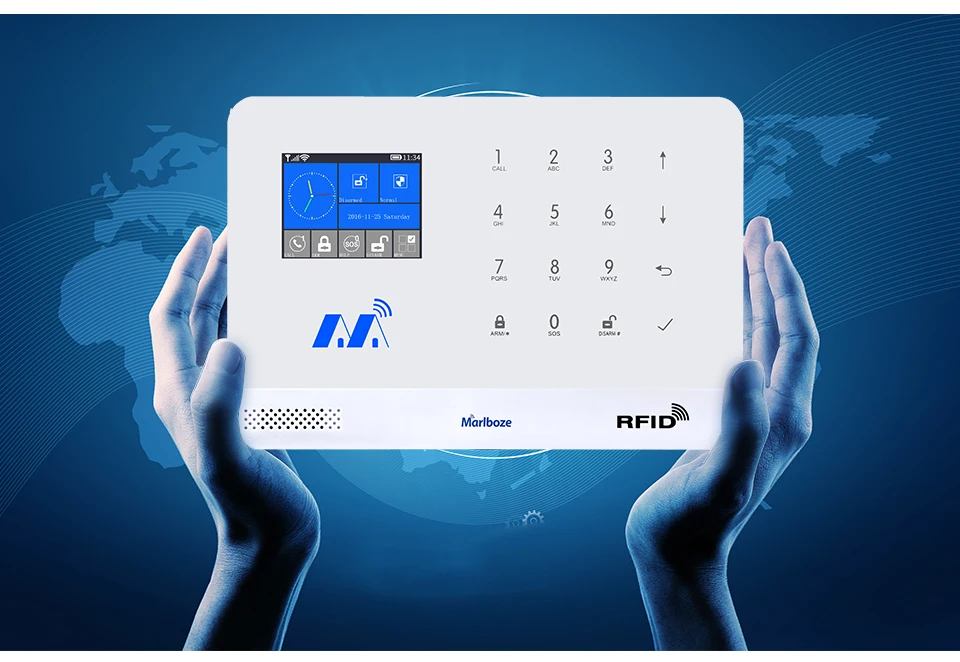 Marlboze беспроводная домашняя Безопасность GSM wifi GPRS сигнализация Система IOS Android приложение дистанционное управление RFID карта PIR датчик двери датчик комплект