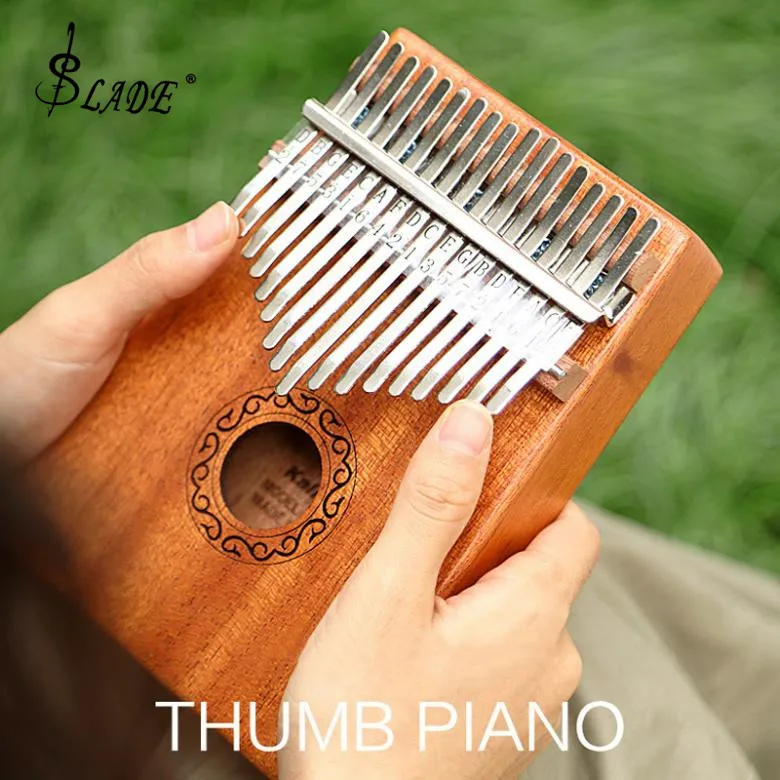 

SLADE 17 Key Electroacoustic Kalimba Single Board Mahogany Thumb Piano Mbira Mini Keyboard Instrument with Complete Accessories