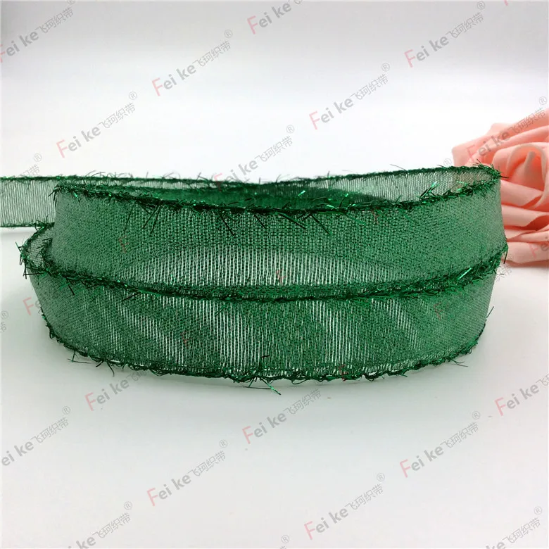 500 ярдов блеск цвета: золотистый серебристый красный зеленый ленты подарочная