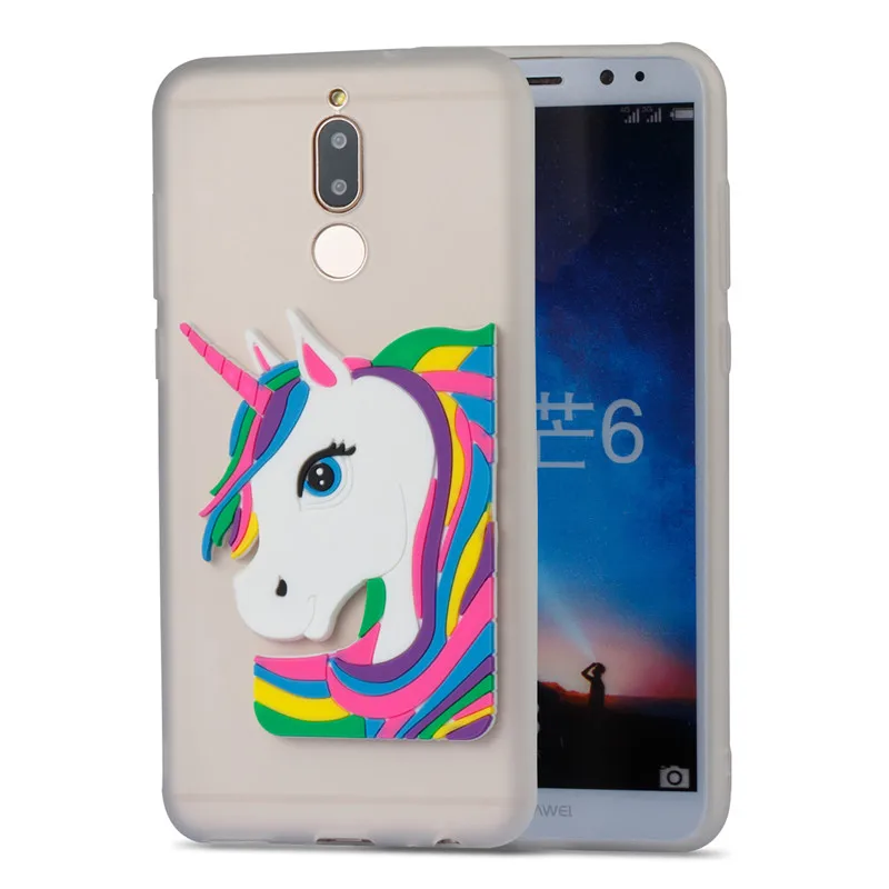 Чехол для телефона с единорогом Huawei Mate 10 Lite милый мультяшный Мягкий силиконовый