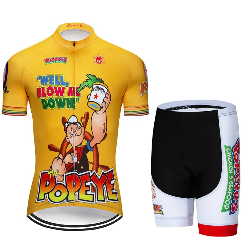 Popeye Ciclismo Джерси ropa Ciclismo Verano гонки спортивный мотоцикл Джерси Топы Ciclismo desgaste манга corta Maillot ropa