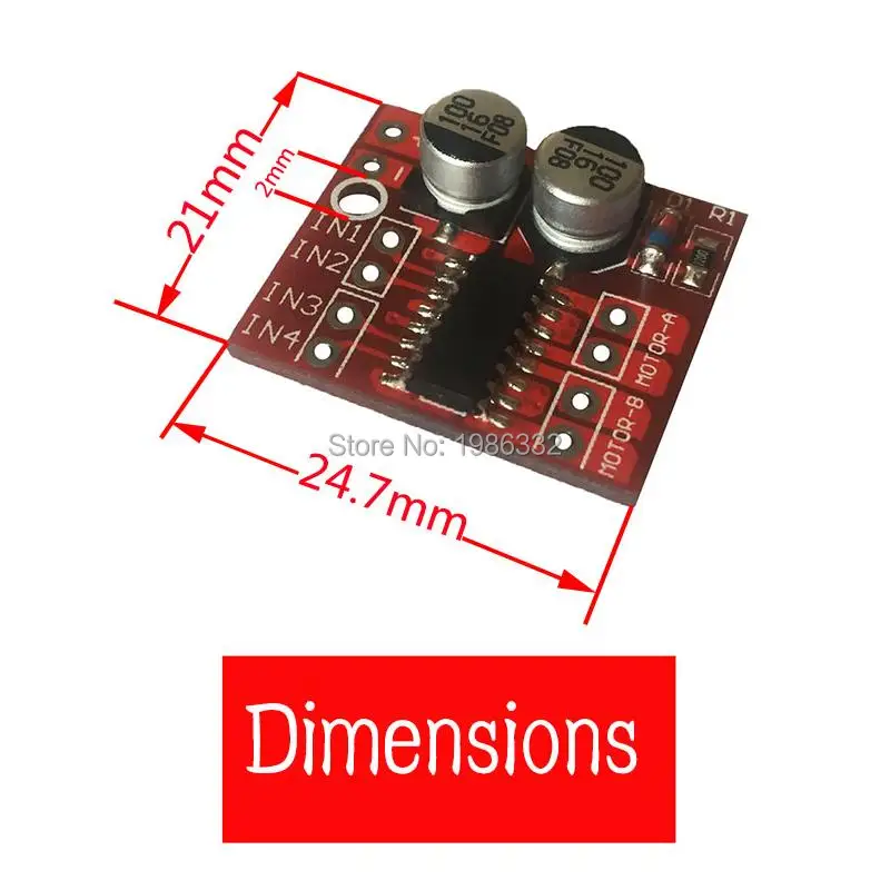 Новый Двухканальный мини двухфазный h мост WS16 1.5A шаговый двигатель постоянного
