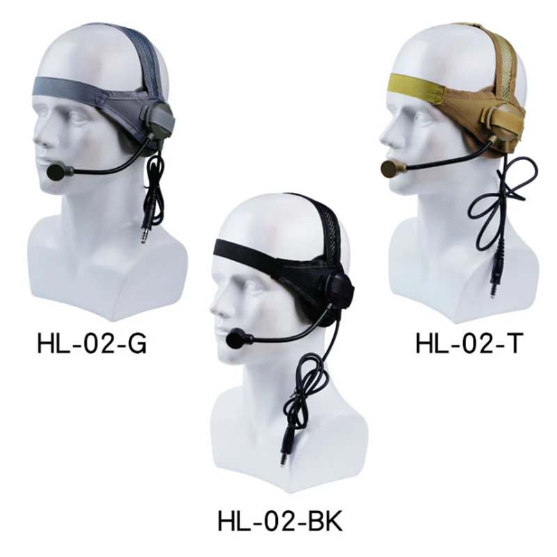 WoSport тактическая HD02 гарнитура с закругленными краями U94 стиль PTT для iCom Kenwood Midland