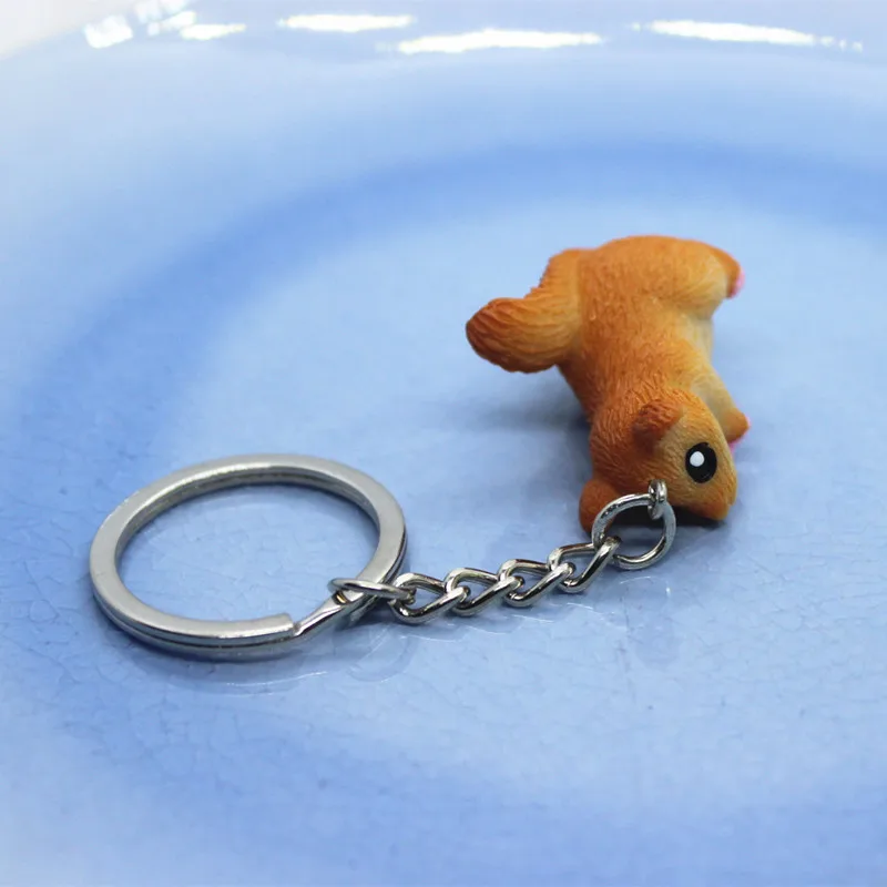 Модные креативные брелки из смолы в виде белки забавные сумки для автомобиля