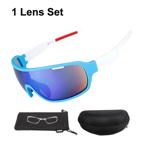 1 lens blue white NEWBOLER, 5 линз, солнцезащитные очки для велоспорта, поляризационные, мужские, женские, UV400, спортивные очки, очки для шоссейного велосипеда, gafas ciclismo, для велосипедных люнетов - Цвет: 1 lens blue white