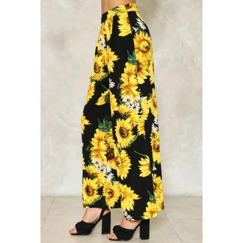 Подгонянные осенние 2017 новые повседневные Подсолнух цветочные печатные