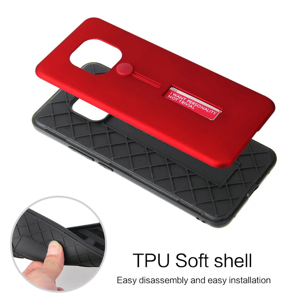 For Huawei Mate 20 Pro Fashion Matte PC Soft Silicon Ring Phone Cases Lite Case Hide Stand Holder Back Cover |