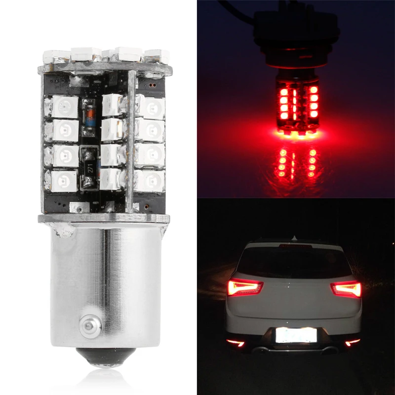 12В DC 1156 3528 44 SMD светодиодные лампы тормоза лампа Canbus ОШИБОК красный qyh|Сигнальная