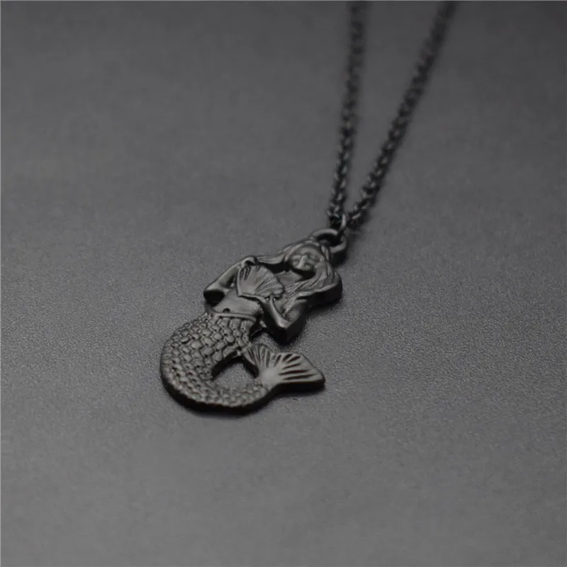 New Little Mermaid Charm Necklace Trendy Metal Sea Jewellery Pendant Women | Украшения и аксессуары