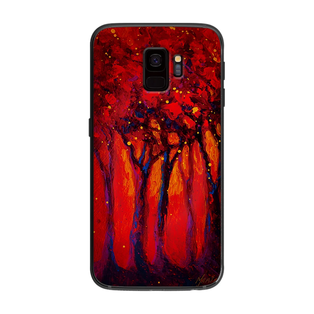 Color oil painting leaves in autumn For Samsung Galaxy A5 A6 A7 A8 A9 2018 2019 Plus M10 M20 M30 Soft phone case | Мобильные