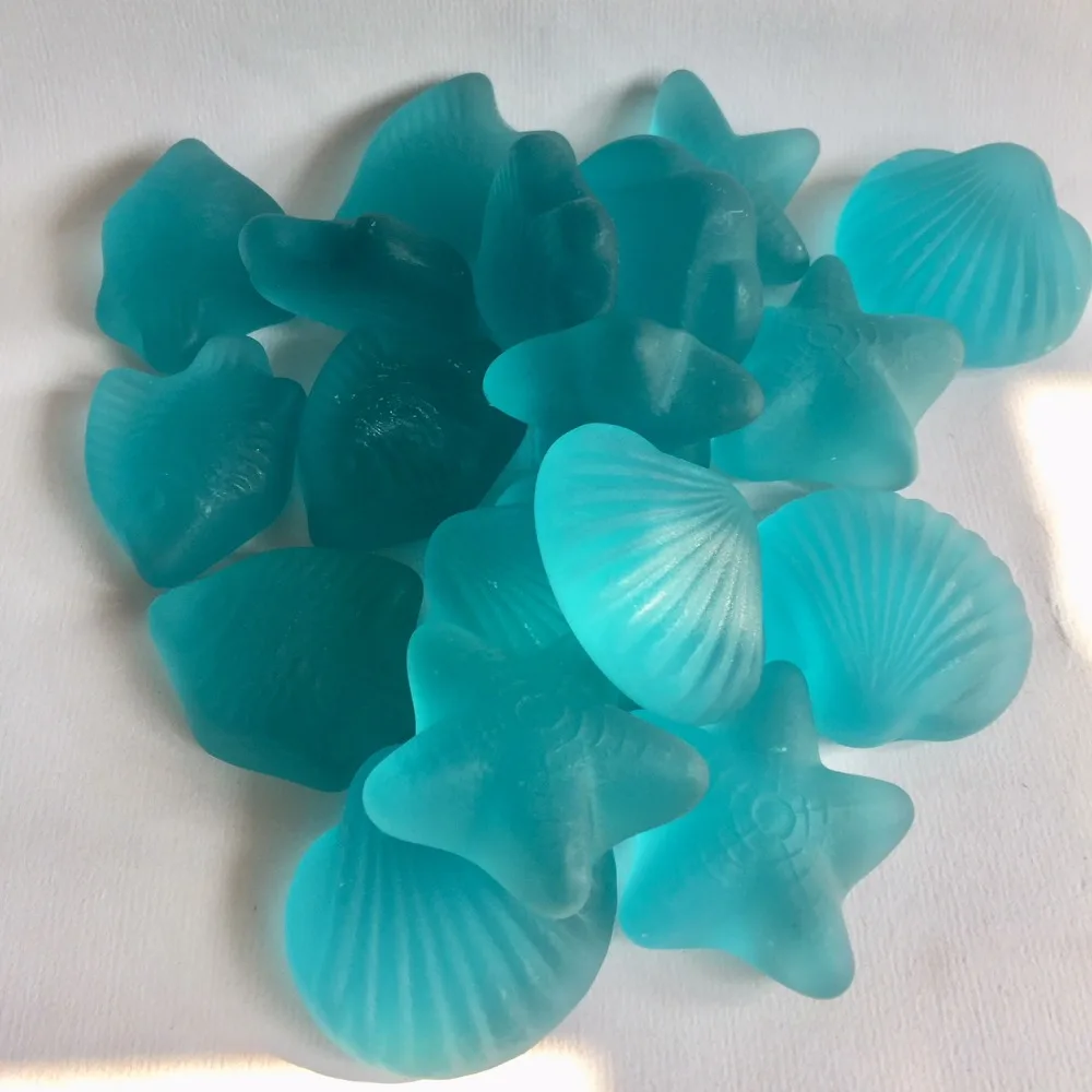 Новинка! 2 фунта (25 шт.) морские стеклянные драгоценные камни длина 5 дюйма в форме