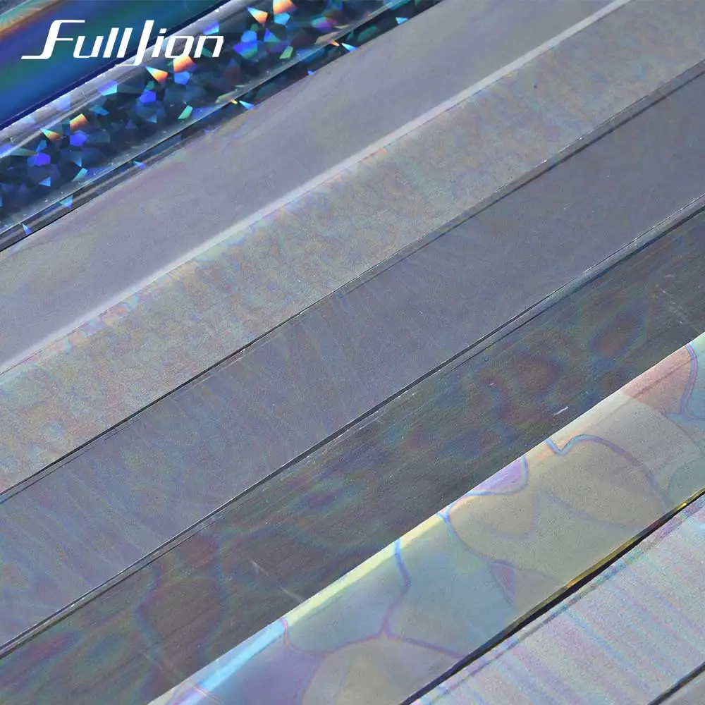 Fulljion 1 коробка Голографическая фольга для ногтей набор красочных переводных