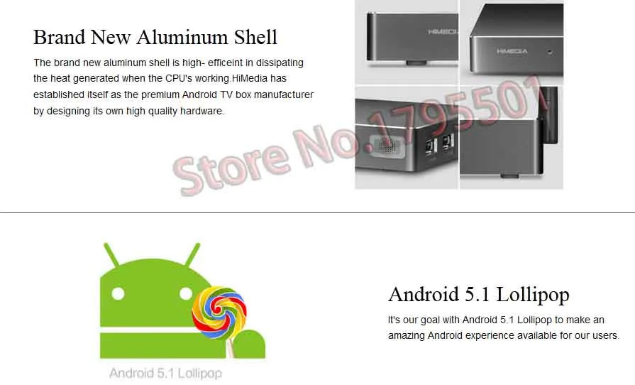 Новейший HIMEDIA H8 Pro 4K UHD Smart Android tv Box 3D Восьмиядерный 2 Гб 16 Гб домашний ТВ сетевой медиаплеер H.265 телеприставка