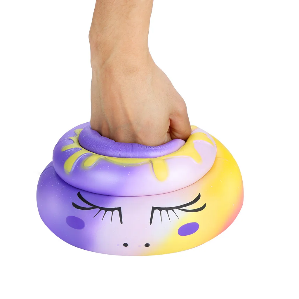 Игрушка давилка для взрослых Дети Kawaii Jumbo Unicornor Poo Spuer медленно поднимающийся крем
