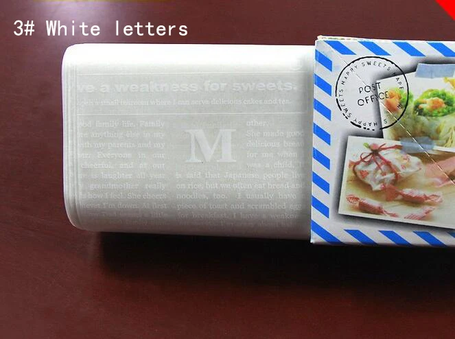 3White letters 50 шт./компл. выпечки для упаковки хлеба сэндвич бургер фри пакет восковые бумажные инструменты кухонный гаджет пищевая масляная бумага Nougat - Цвет: 3White letters