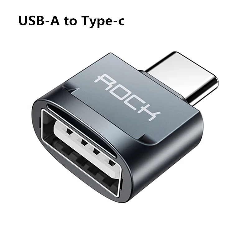 Micro USB адаптер ROCK USB-C 3,1 OTG конвертер тип-c переключатель для Android смартфон зарядное устройство разъем для передачи данных OTG - Цвет: USB-A to Type-c