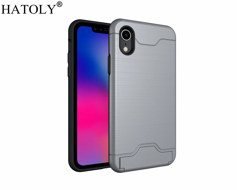 Чехол hatoly для Apple iPhone XR антидетонационный армированный мягкий силиконовый