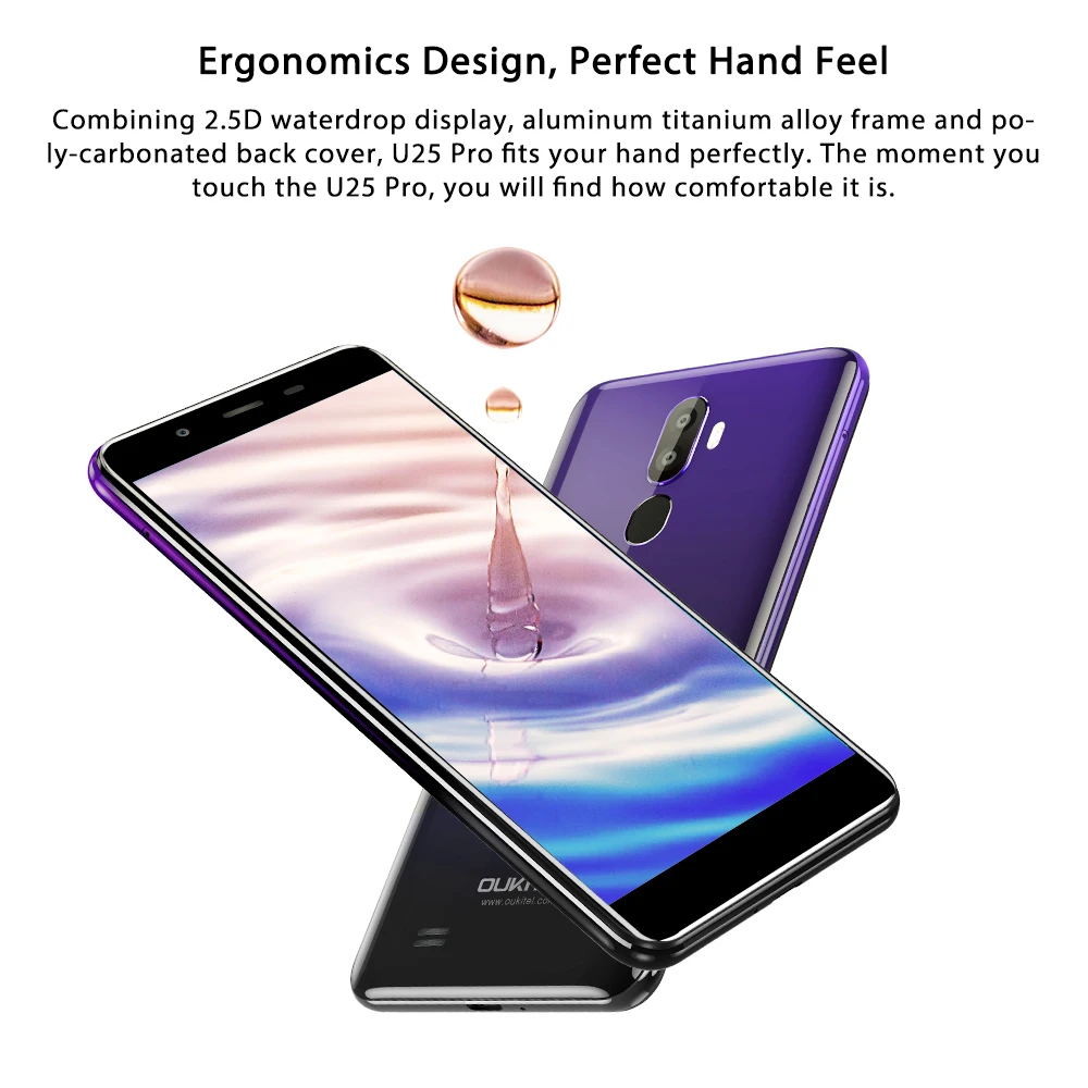 Oukitel U25 Pro 5 &quot2.5d Android 8 1 Mt6750t Восьмиядерный 4 Гб 64 13 МП + 2 МП/5 Мп смартфон 3200 мАч