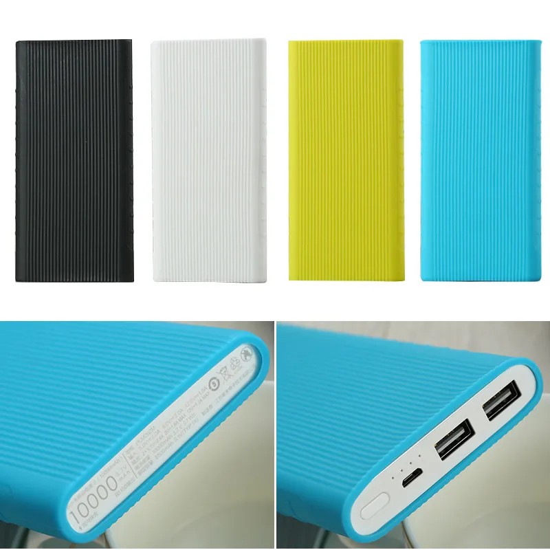 Для Xiaomi mi power Bank 2 10000 mAh чехол силиконовый защитный чехол с резиновым рукавом для Xiao mi power bank 2 10000 mah Чехол