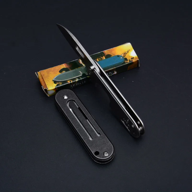 Hysenss Мини Бин титана тактический складной нож для кемпинга охоты выживания