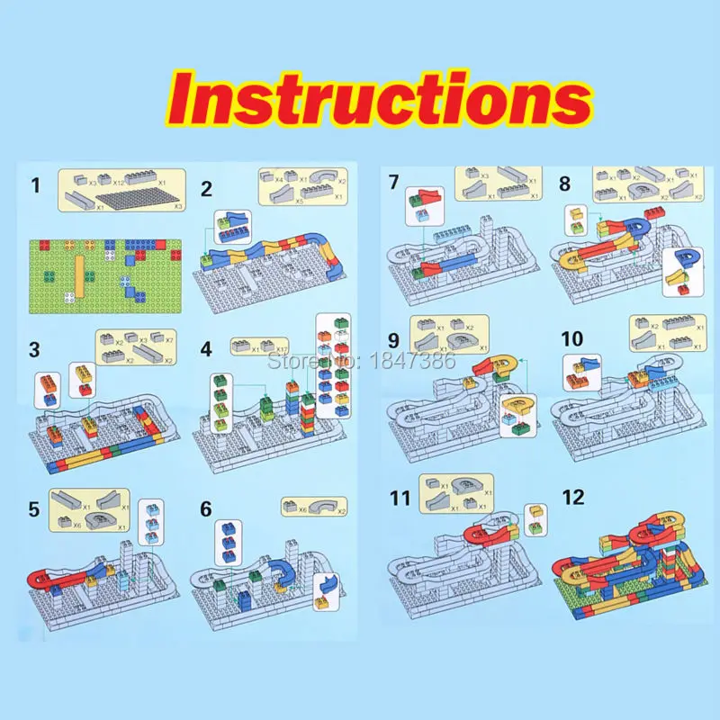 3 вида стилей DIY строительный мраморный гоночный лабиринт с шариками рельсовая